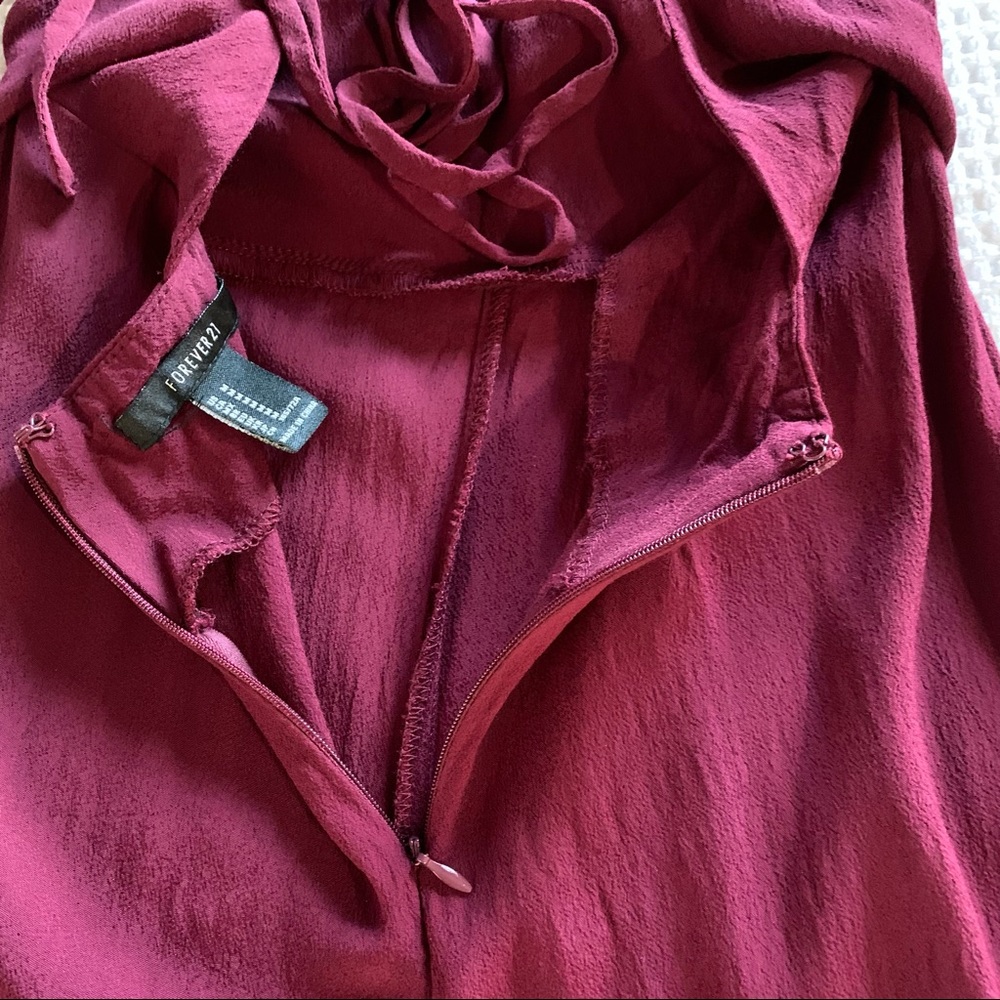 Forever 21 Palazzo Leg Red Jumpsuit Size Medium - Picture 14 of 15